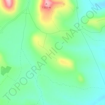 Carte topographique Alto del Campo, altitude, relief