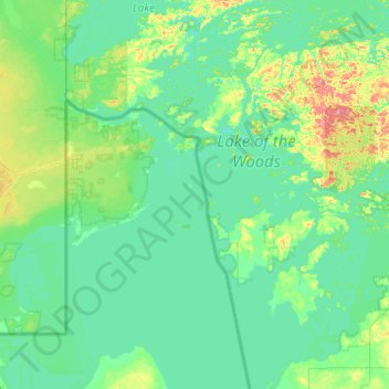 Carte topographique Norman Island, altitude, relief
