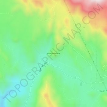 Carte topographique Hoffman Point, altitude, relief