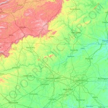 Carte topographique Stokes, altitude, relief