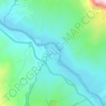 Carte topographique Cauca Viejo, altitude, relief