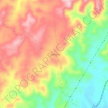 Carte topographique Calabasa, altitude, relief
