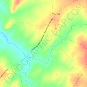 Carte topographique Navagarcía, altitude, relief