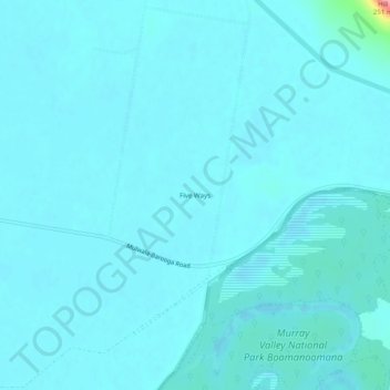 Carte topographique Five Ways, altitude, relief