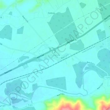 Carte topographique Ciruelos, altitude, relief