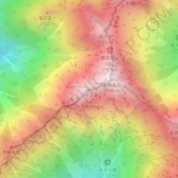 Carte topographique Gendarme, altitude, relief