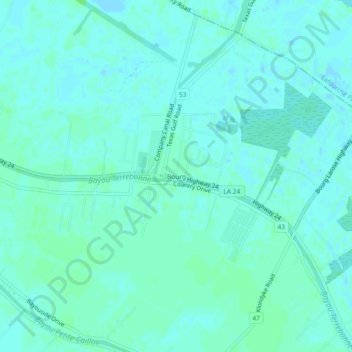 Carte topographique Bourg, altitude, relief