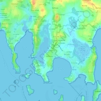 Carte topographique Le Lano, altitude, relief