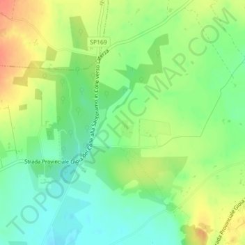 Carte topographique Corvella, altitude, relief