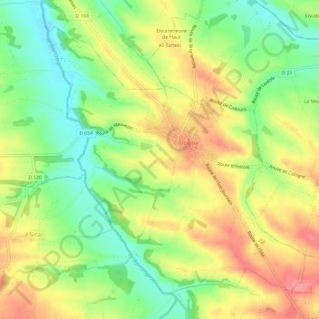 Carte topographique A Marsanne, altitude, relief