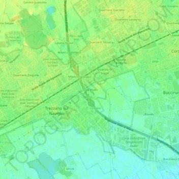 Carte topographique Isola Rosa, altitude, relief