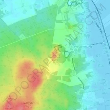 Carte topographique Deutscher Olymp, altitude, relief