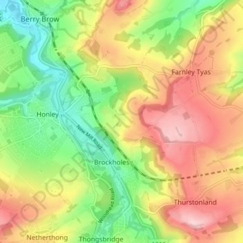 Carte topographique Hall Ing, altitude, relief