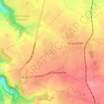 Carte topographique Auzeville, altitude, relief