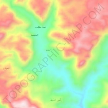 Carte topographique Abid, altitude, relief