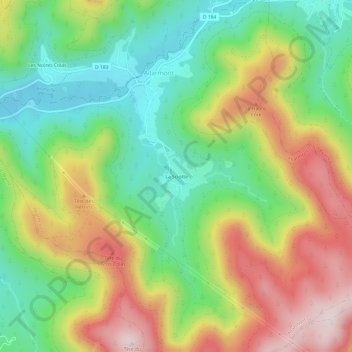 Carte topographique La Sciotte, altitude, relief