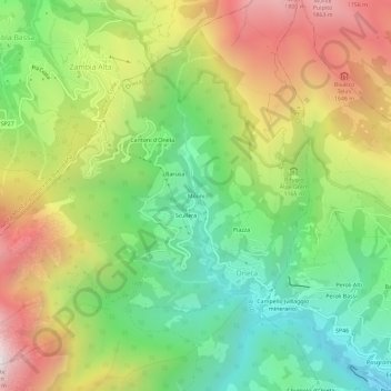 Carte topographique Molini, altitude, relief