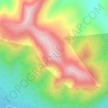 Carte topographique Cerro Jeujepen, altitude, relief