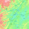 Carte topographique Jishou, altitude, relief