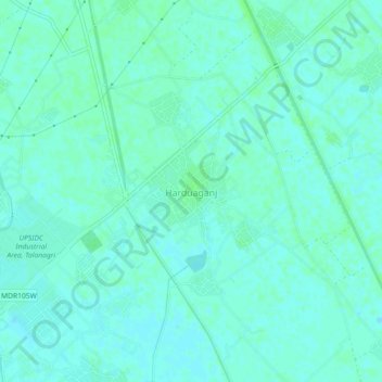Carte topographique Harduaganj, altitude, relief
