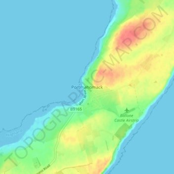 Carte topographique Portmahomack, altitude, relief
