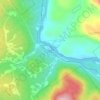 Carte topographique North River, altitude, relief