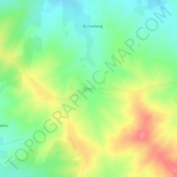 Carte topographique Boeli, altitude, relief