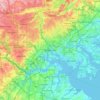 Carte topographique Baltimore, altitude, relief