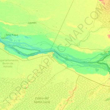 Carte topographique Melilia, altitude, relief