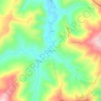 Carte topographique Piandispino, altitude, relief