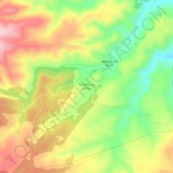 Carte topographique Navalón de Arriba, altitude, relief
