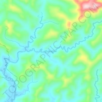 Carte topographique Puhagan, altitude, relief