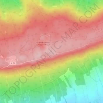 Carte topographique Bückeberg, altitude, relief