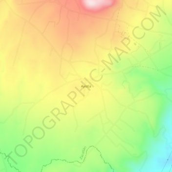 Carte topographique Ayotla, altitude, relief