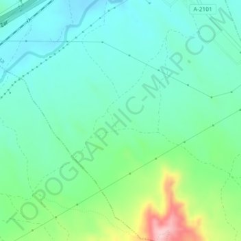 Carte topographique La Vicaría, altitude, relief