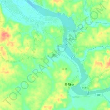 Carte topographique Haochong, altitude, relief
