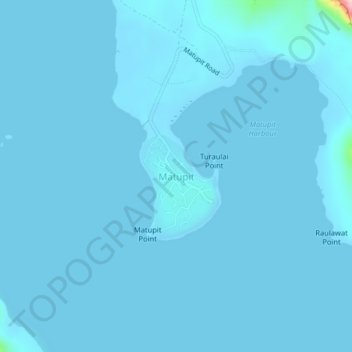 Carte topographique Matupit, altitude, relief
