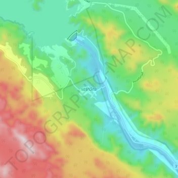 Carte topographique Erawan, altitude, relief