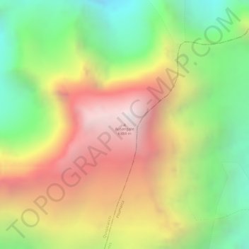 Carte topographique Ausangate, altitude, relief