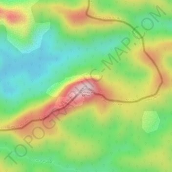 Carte topographique Massif du Mitaraka, altitude, relief