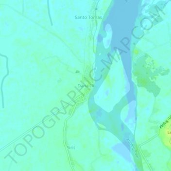 Carte topographique Dana-Ili, altitude, relief