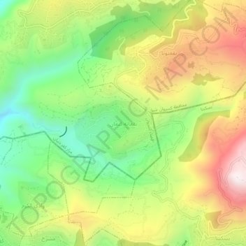 Carte topographique Beqaatet Kenaan, altitude, relief