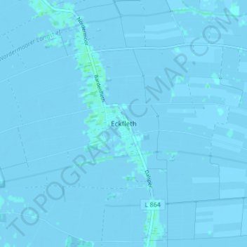 Carte topographique Eckfleth, altitude, relief