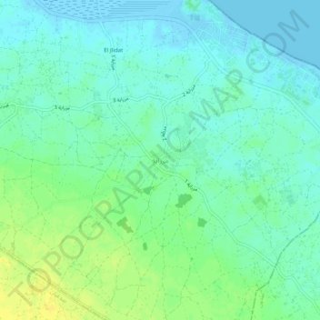 Carte topographique Mezraya, altitude, relief