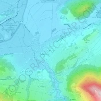 Carte topographique Irdning, altitude, relief