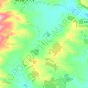 Carte topographique Screedy, altitude, relief