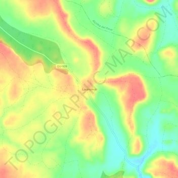 Carte topographique Laranueva, altitude, relief