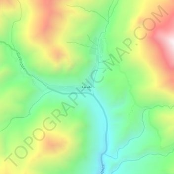 Carte topographique Lizoite, altitude, relief