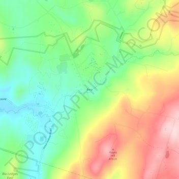 Carte topographique Etna, altitude, relief