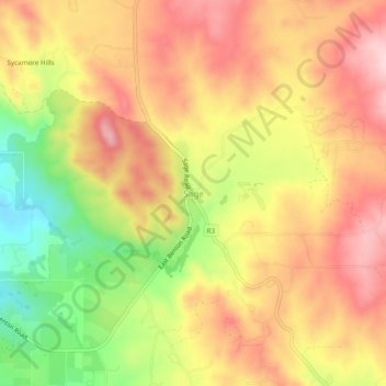 Carte topographique Sage, altitude, relief